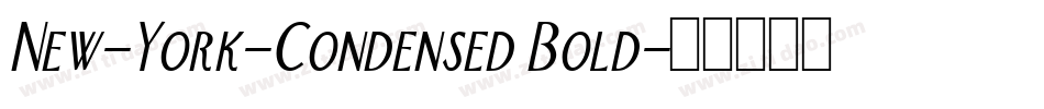 New-York-Condensed Bold字体转换
